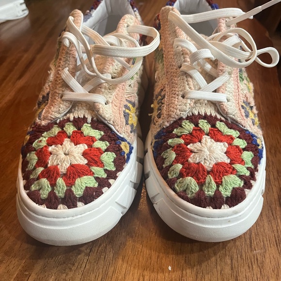 free people catch me if you can crotchet sneakers - Picture 3 of 7